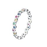 RDSGYZ Anillo de oro blanco 375 585 750 de oro auténtico, anillos de boda con zafiro colorido, anillo de compromiso, sin níquel, talla 50-62, Metales preciosos, Zafiro Sin gemas