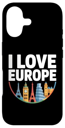 Custodia per iPhone 17 I Love Europe Monumenti iconici Viaggi
