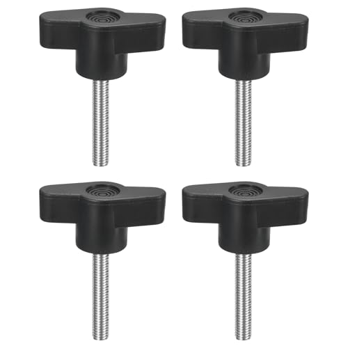 uxcell 4Pcs Clamping Screw Knob, M5 x 30mm Metric 304 Stainless Steel T Shaped Thumb Screws Handle for Quick Remove Hand Tightening Knob Replacement