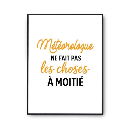 Poster Meteorologue cadeau humour anniversaire idéal imprimé en France