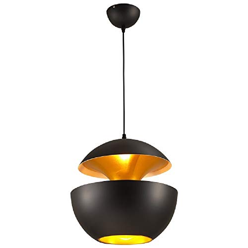 Daoke Candelabro, V-Intito Industrial Colgante Luz de Luz Cocina Isla Techo Colgante Luz Aluminio Creativo Metal Pantalla Retro Interior Loft Bar Cafetería Restaurante Colgante Luz de Luz Fijo