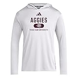 adidas Men's NCAA Designed for Training Team Lightweight Hoodie, White/Team Maroon/Team Maroon/Texas A&m, Medium