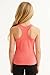 Kurve Premium Girls Seamless Supersoft Wide Strap Comfortable Racerback Tank Top for Kids, Dance Class, Yoga Class, Gymnastic Class, (Made with Love in The USA), Neon Coral, Age 4-7