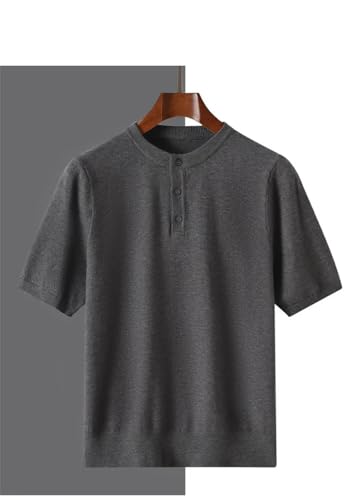 Men's Pullover Sweaters O Neck Short Sleeve Loose Knitted Plus Size Sweaters Tops2