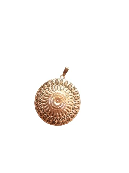 BARBUDDY 1 Gram Flower Pattern Gold Plated Pendant For Women-Valentine Latest Love Gift-image-49