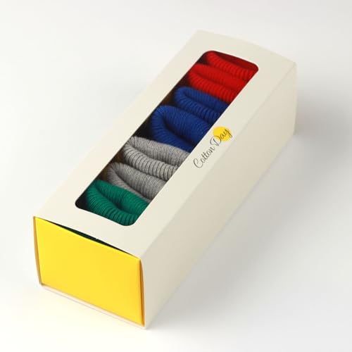 COTTON DAY Baby Infant Toddler Seamless Triple Roll Turn Cuff Slouch Socks Gift Box3