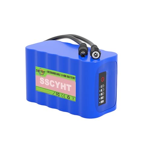 SSCYHT 12V Lithium Battery Replacement Rechargeable 12 Volts 18000MAh Li-ion Battery Pack 3A/10A with Power Display fo 12V Electronic Devices Power Supply,10a 12v18000mah