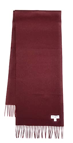 Hickey Freeman Solid 100% Italian Cashmere Scarf For Men – Ultra-Soft Men’s Winter Scarves, 72-Inches X 12-Inches, Bordeaux #TOP1