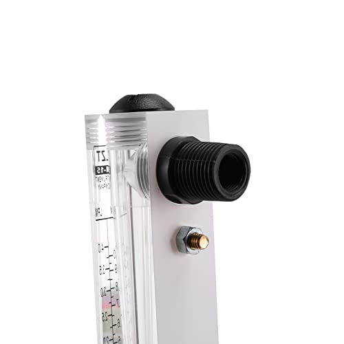 مقياس تدفق المياه بمقبض اسود قابل للتعديل 0.1-1 جالون في الدقيقة - 15