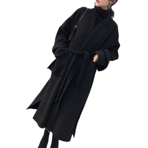 Cappotto lungo sopra il ginocchio double-face in cashmere da donna,