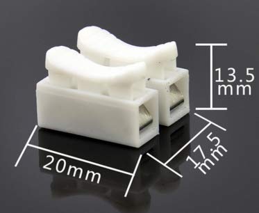 Zrm&E 50Pcs 2 Pin Quick Cable Connector Ch-2 Press Type Self-Locking Electric Wiring Spring Terminal Blocks #TOP1