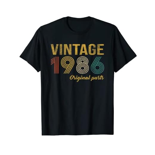 Vintage 1986 Regalo Original Hombre 35 Años Cumpleaños Mujer Camiseta