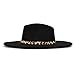 Lucky Brand Womens Leopard Cowboy Hat | Wide Brim | Felt | Rancher | Americana | Western Inspired | Classic | Fashion - Black