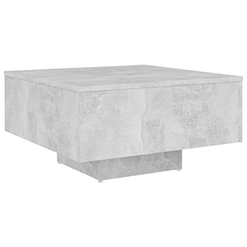 vidaXL Table Basse Table d'Appoint Table de Canapé Bout de Canapé Meuble de Salle de Séjour Salon Intérieur Gris Béton 60x60x31,5 cm Aggloméré