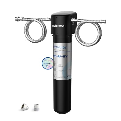 Waterdrop UA-5Y ? ????? Under Sink Water Filter System, Ultra Long Life, Reduces Lead, Chlorine, Bad Taste & Odor, Water Filter for Sink Faucet Direct Connect to Kitchen Faucet, USA Tech Bla