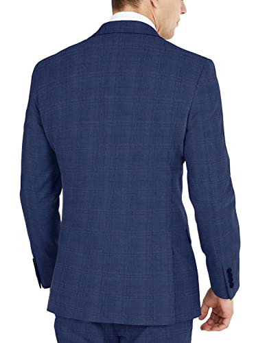 Dkny Men's Suit Jacket, Blue Plaid, 44 Short #TOP1