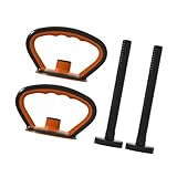 kowaku Mango de Pesa Rusa, Agarre de Peso, Antideslizante, cómodo Agarre de Pesa Rusa, Mango de Agarre para Gimnasio de Interior, Equipo de Fitness, Viaje a, Negro, 2 Mangos, 2 Varillas