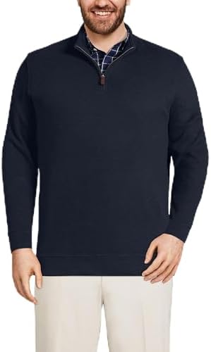 Lands' End Bedford Rib Quarter Zip Pullover Sweater