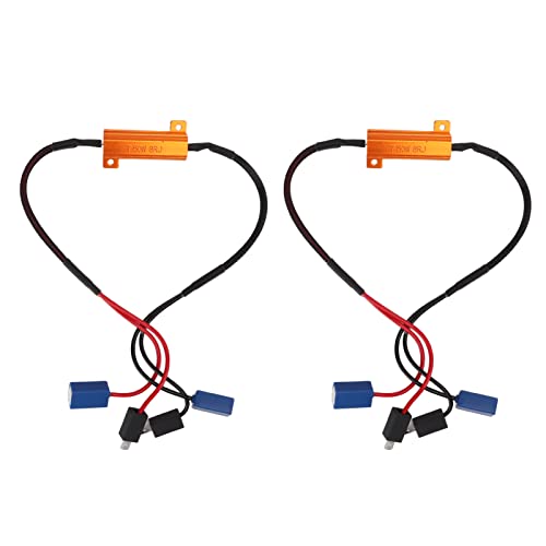 2PCS LED Resistor Decodificador LED 50W 8Ω H1 Decodificación de Lámpara LED Eliminación de Fallas Eliminación de Faros LED Códigos de Error Resistencias de Carga Kits de Conversión