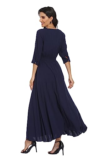 Image of Casual Summer Dresses for Women 2026 Maxi Dress Flowy Bohemian Beach Party