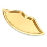 Photo Gallery vassoio decorativa piatto di stoccaggio in acciaio inossidabile forma delle labbra organizzatore per gioielli cosmetici candela tè snack, oro Photo Gallery vassoio decorativa piatto di stoccaggio in acciaio inossidabile forma delle labbra organizzatore per gioielli cosmetici candela tè snack, oro