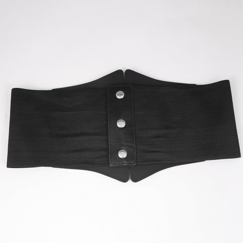 MILAKOO Womens Elastic Costume Waist Belt Vintage Waspie Black Corcest Retro Goth Wasit Cinch Belt 5
