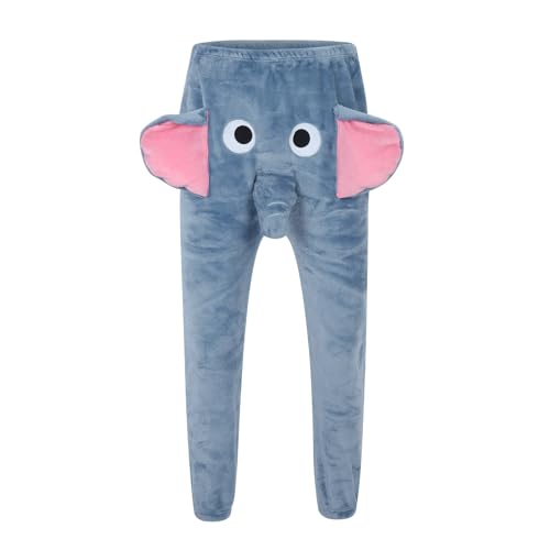 Mens Flannel Pajama Pants Trunk Elephant Pajama Cute Animal Funny Pajamas Adult Humor Sleep Pants Fleece Pj Bottoms3