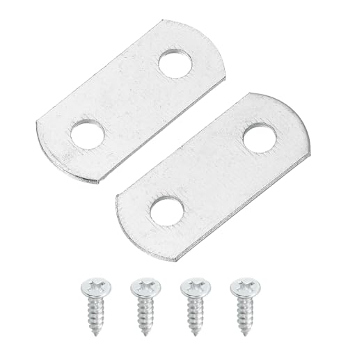 Image of uxcell 35 Pcs 0 /0 Flush Canvas Clips, Picture Framing Mirror Clips Z Shape Canvas Painting Mounting Clips with 2 Mounting Holes with Screws, Silver