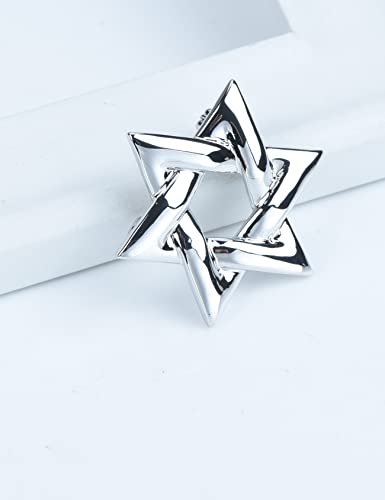 Image of Sparkle Crystal Star of David Brooch Pin Rhinestone Star Bouquet Brooch Pin Lapel Pins Spiritual Brooch Badge