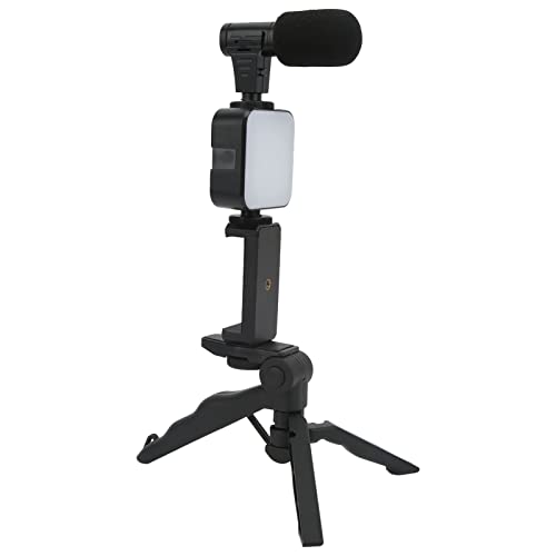 Kit de vídeo de smartphone para youtube, kit de microfone de vídeo de câmera de celular, kit de víde