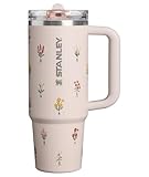 STANLEY Quencher ProTour Flip Straw Tumbler | Leakproof Lid, Straw & Handle | Insulated Stainless Steel | Fits Cup Holders | Perfect Mother’s Day Gift | BPA-Free | 30 oz | Rose Quartz Bouquets