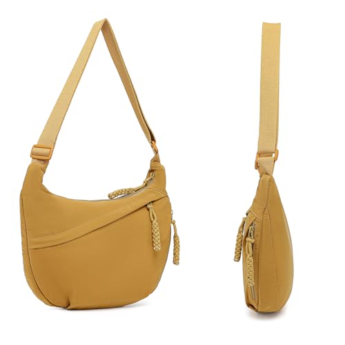 Image of Crescent Crossbody Bags for Women Nylon Travel Luna Hobo Bag Dumpling Purse