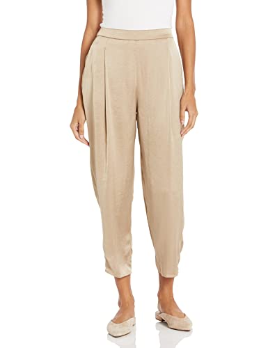 Theory Women's Pleated Carrot Pant in Crushed Satin