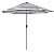 Blissun 9' Outdoor Patio Umbrella, Striped Patio Umbrella, Outdoor Table Umbrella, Market Umbrella with 8 Sturdy Ribs, Push Button Tilt and Crank (Black & White Stripe)
