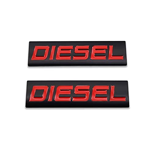 Logotipo Diesel cromado insignia 3D de metal bicolor para lucir en concentraciones de coches