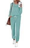 Sweatsuit for Women 2 Piece Set Plus Size,Pants Sets for Women Clothing Green XL