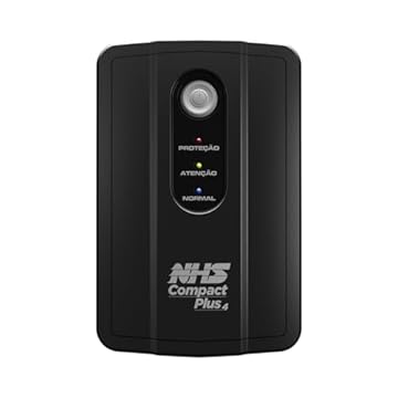Nobreak NHS Compact Plus 4 S 1200VA Ent. Bivolt S.120V ou Conf.220V Bat 2x7Ah 8 Tom