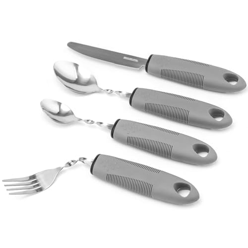 HoEase Bendable Adaptive Utensils for Elderly, Disabled People, Parkinson’s, Arthritis,