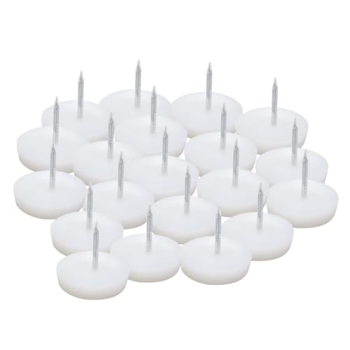 Hoement 50個家具用ネイル 耐久性アイアン プラスチック製 ソファ高さ用 ソファ張り替えボタン ホワイト装飾用