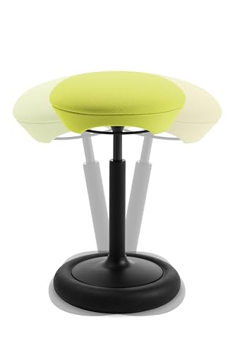 Image of Topstar SITNESS HOP HIGH Ergonomic Stool with Three-Dimensional Movement Sitness Technology Made in Germany Colour: Black /Green