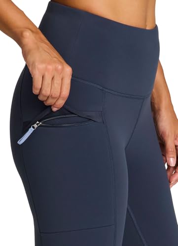 Avalanche Women's Winter Hiking Leggings, High Waist Full Length Fleece Lined Legging Fleece Yoga Pants with Pockets2