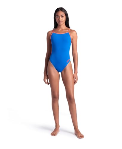 ARENA Women's Performance Women's Team Solid Lace Back Swimsuit One Piece Bathing Suit One Piece Swimsuit