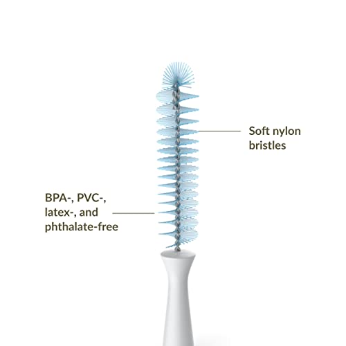 image for Kiinde Twist Pouch 2-Piece Baby Bottle Nipple Brush Set for All Brands