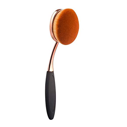 Oval Large Makeup Brushes Fast Application Liquid Cream Powder Foundation (Rose Gold 2)
