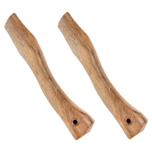 TOYANDONA 2pcs Wooden Axe Handle Replacement Durable Convenient Grip for Hatchets Easy to Install Wood Axe Accessory for Camping Firewood Cutting