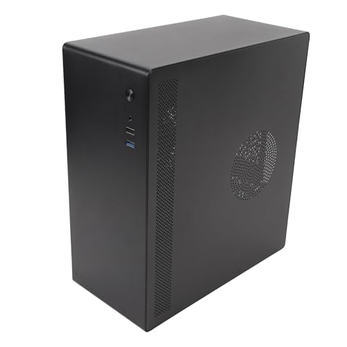 Fockety Boîtier de Jeu PC, Disposition de l'espace Fin en Métal Boîtier D'Ordinateur de Bureau Boîtier PC de Jeu Plusieurs Interfaces Boîtier PC pour Ordinateur de Jeu pour L'école de