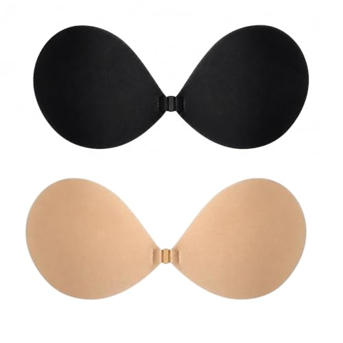 Image of Royal Luxury Women & Girl Strapless Push Up Stick On Invisible Bra - Wire Free Self Adhesive Backless Silicone for Deep Neck Dresses