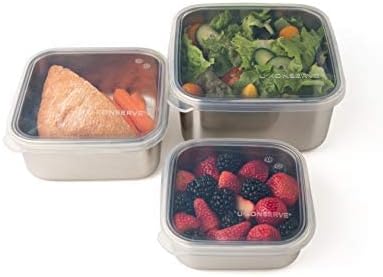 U Konserve Stainless Steel Food Storage Bento Box Container, Leak Proof Silicone Lid Dishwasher Safe - Plastic Free (50oz Clear) - Image 7