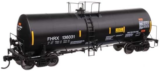 Walthers Proto 920-100055 HO Scale 40' Trinity 14,000-Gallon Molten Sulfur Tank Car - Ready to Run - First Union FHRX #136031