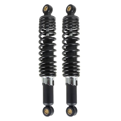 GENRICS 320 mm 12,5 Zoll Paar Motorrad Stoßdämpfer hinten Ersatz für Suzuki Yamaha Honda Kawasaki XL 883 1200 (schwarz)